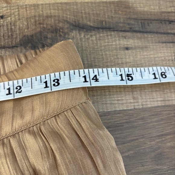 Anthropologie Maeve Shiny Hold Balloon Harem Pants Gold - Picture 8 of 10